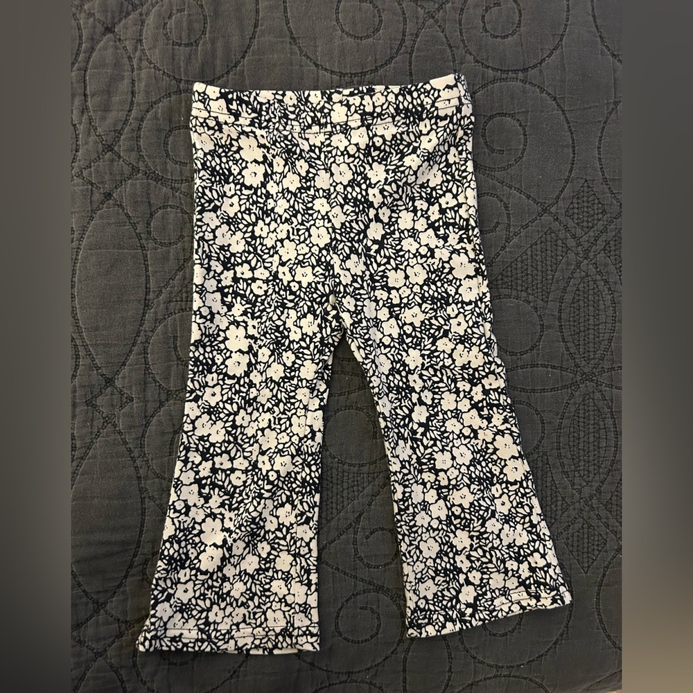 18mo DKNY Black and White Floral Pants